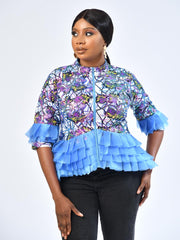 PATRICIA SEQUENCED MARBLE JACKET