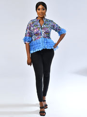 PATRICIA SEQUENCED MARBLE JACKET