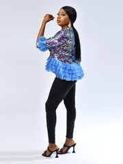 PATRICIA SEQUENCED MARBLE JACKET